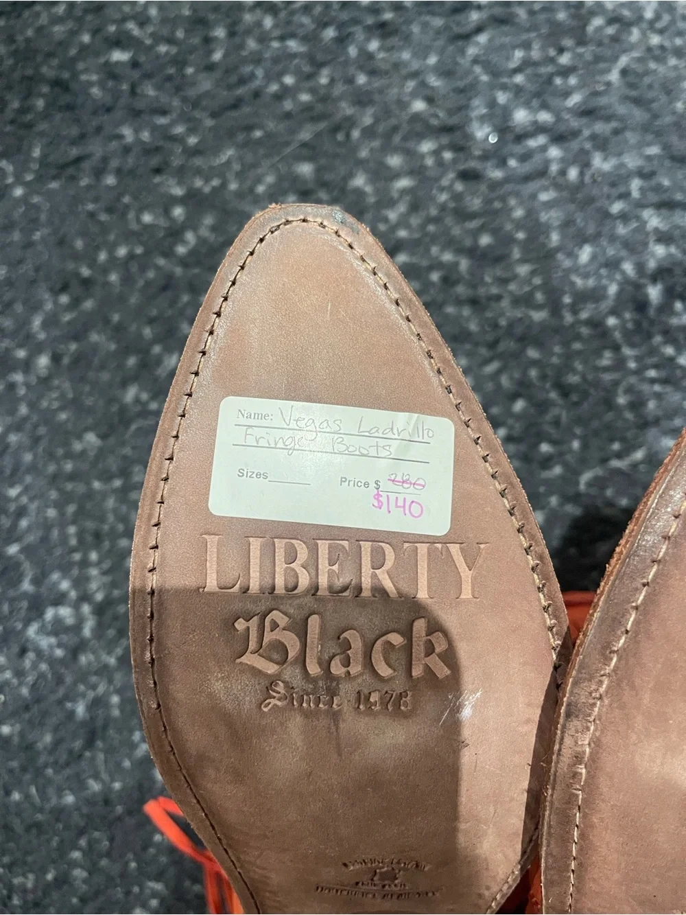 Liberty Black | Vegas Ladrillo Fringe Boots